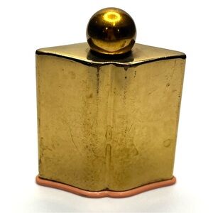 Vintage Coty L’Origan Perfume Bottle Gold Tone Art Deco Vanity Decor